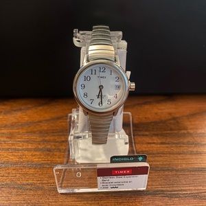 Unisex Timex Easy Reader 25 mm stainless steel expansion band watch
